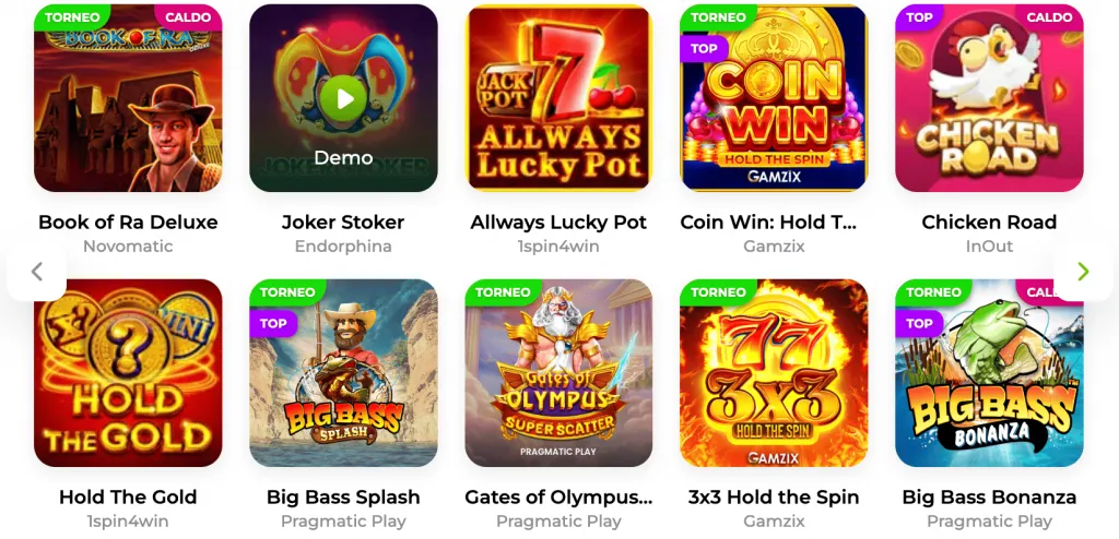 Tutti i giochi che ami Verde Casino