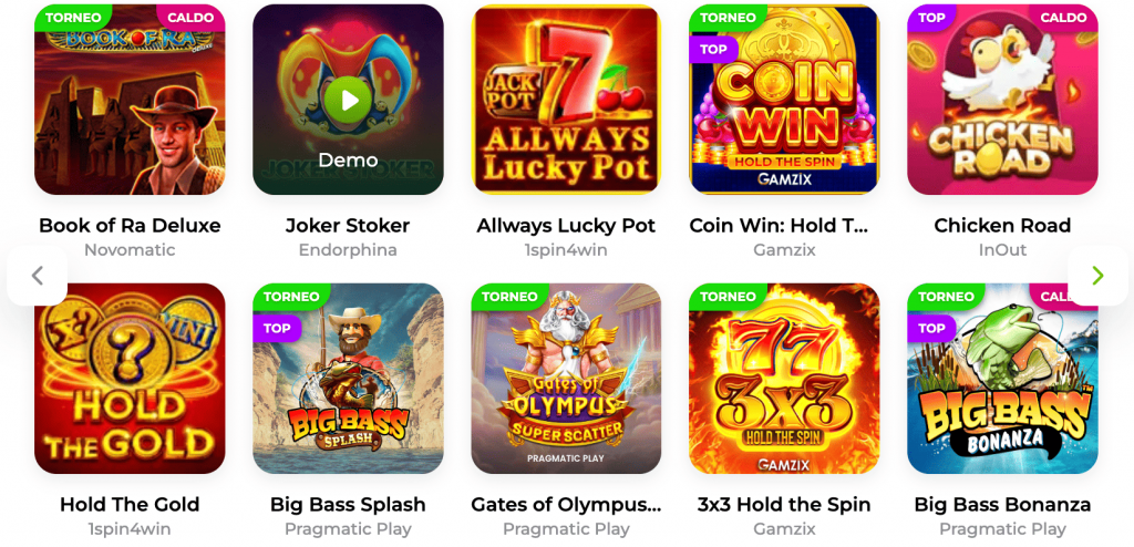 Tutti i giochi che ami Verde Casino